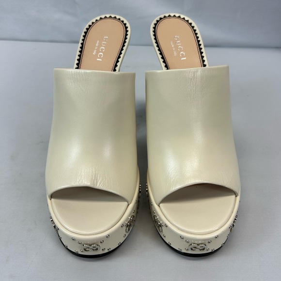 Gucci GG 110mm platform mules in Mystic White Sz EU 38.5 / US 8.5 - Picture 2 of 7
